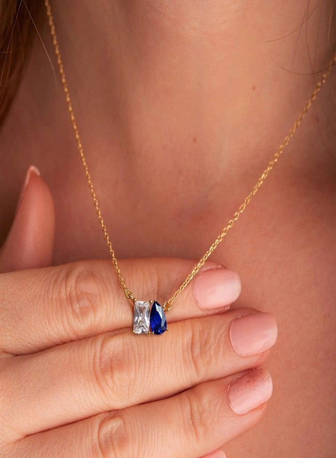 Sistble Valentines Day Gifts for Women, Birthstone Necklace for Women Mom Birthday Gifts July Ruby Necklace 14K Gold Plated Choker Necklaces Dainty Square Crystal Jewelry Birthday Gift Ideas - Image 5